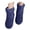 A Navy, variant on Womens Plush Fleece Lined House Slipper Socks Warm Cozy Non Slip Indoor Mid Calf House Booties