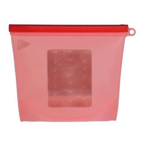 7Penn Silicone Food Storage Bag 1500mL - 1pk Red 9.3 x 7.6in Reusable Food Bags