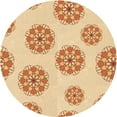 thumbnail image 1 of Ahgly Company Indoor Square Patterned Papaya Orange Area Rugs, 3' Square, 1 of 6