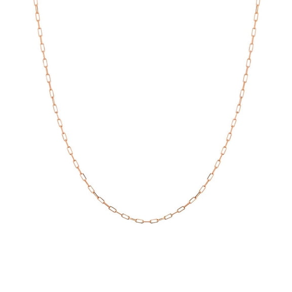 14k Rose Gold 1.95mm Sparkle-Cut Long Forzentina Chain Necklace Lobster Lock Closure - 16 Inch