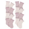 Modern Moments by Gerber Baby Girl Wiggle-Proof™ Socks, 8-Pack, Newborn-12 Months