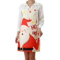 thumbnail image 1 of Christmas Cooking Apron Printed Decorative Kitchen Apron Party Apron for Baking, 1 of 10
