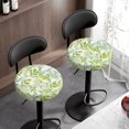 thumbnail image 3 of SCRAWLGOD Branch Leaf 4 Pack Anti-Slip Circle Stool Seat Slipcovers Scratch Resistant 13"-15" Polyester Round Bar Stool Covers for Wooden Metal Bench, 3 of 7