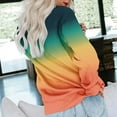 thumbnail image 5 of pbnbp Fall Sweater for Women 2023 Trendy Ombre Tie Dye Long Sleeve Pullover Casual Loose Fit Color Thin Crewneck Sweatshirts, 5 of 5