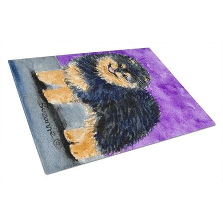 

Caroline s Treasures Pomeranian Glass Cutting Board Large