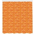 thumbnail image 3 of Ambesonne Leaves Shower Curtain, Abstract Leaf Form Autumn, 69"Wx84"L, Marigold Dark Peach, 3 of 3