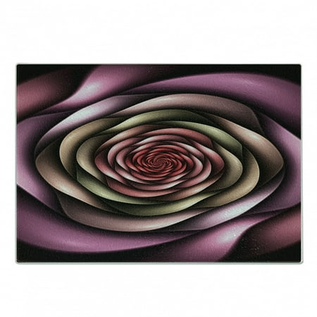 

Spires Cutting Board Rose Petals Curved Winds Around Fixed Center Point at Increasing Digital Design Decorative Tempered Glass Cutting and Serving Board Small Size Multicolor by Ambesonne