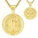 thumbnail image 1 of Collar: Medalla Eusense de San Benito, plata 925 bañada en oro, 1 of 8