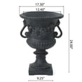 thumbnail image 6 of Gearwell Urn Planter Pot, Buena Vista Decorative Outdoor Garden Vase, Flower Plant Container for Indoor Outdoor Patio Porch Backyard Entryway Lawn Yard and Landscape Decor, 6 of 18