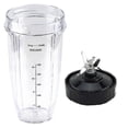 thumbnail image 1 of Replacement 24Oz Blender Cup & 7-Fins Extractor Blade Compatible with Nutri Ninja BN801, 1 of 5