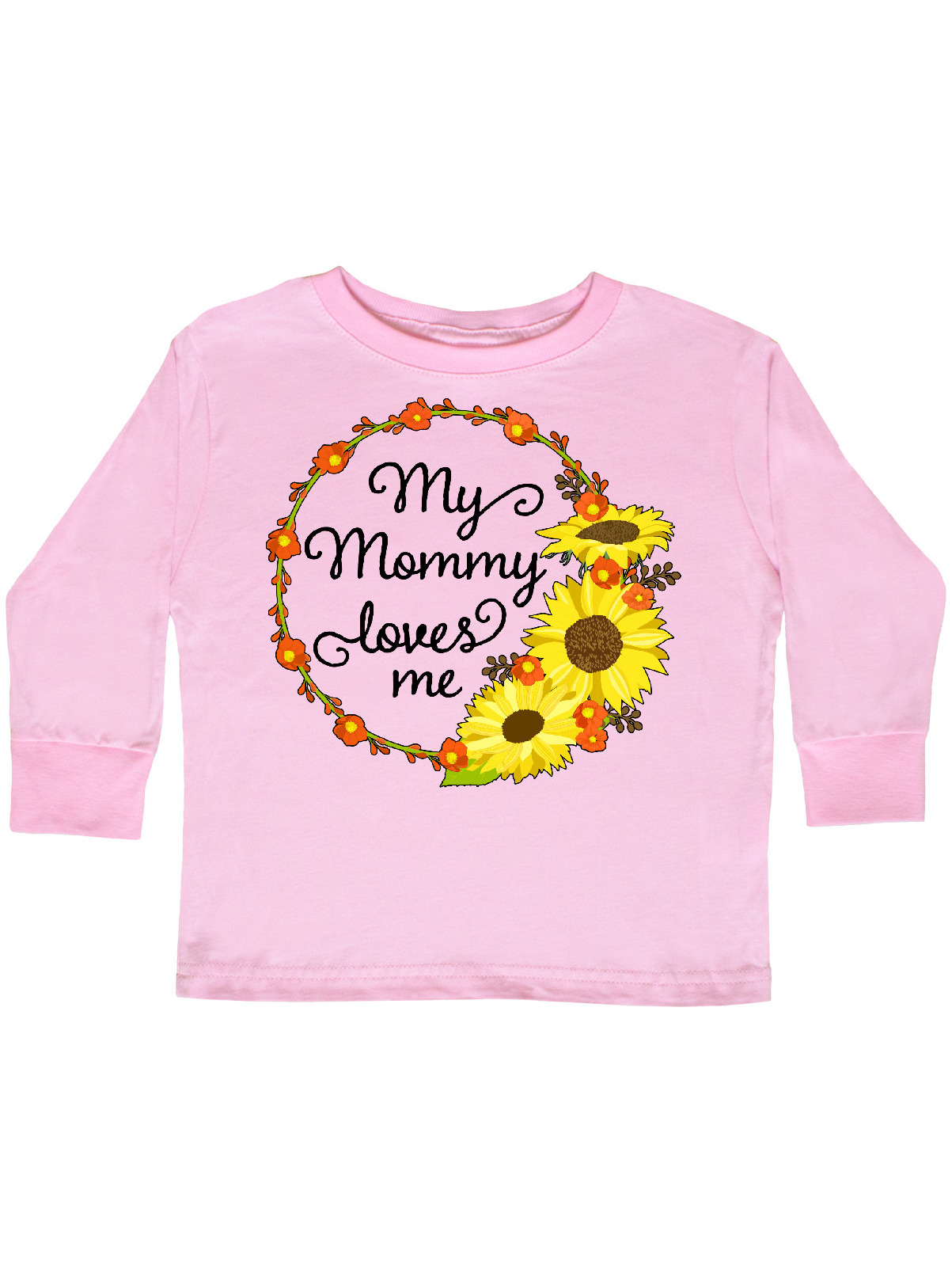 Inktastic My Mommy Loves Me with Sunflower Wreath Gift Toddler Boy or