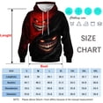 thumbnail image 5 of Rebaike Yin Yang Inspired Hoodie for Men Women, Black White Duality Monster Grin Graphic Pullover, Creepy Smile Gothic Streetwear Sweatshirt, Light and Dark Abstract Hooded Top ﻿, 5 of 8