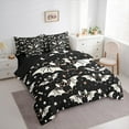 thumbnail image 3 of Feelyou Cartoon Bat Print Twin Bedding Sets 7-Piece, Happy Halloween Bedding Comforter Set, Kawaii Stars Reversible Sheet Sets, Microfiber Bedroom Decor, 3 of 7