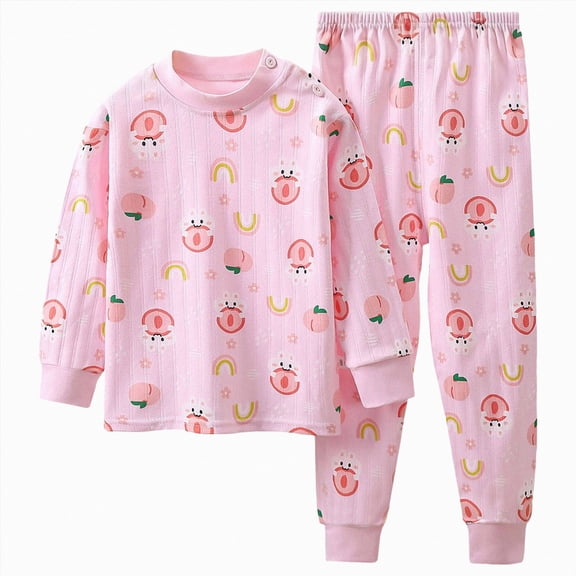 masbird Boys Girls Pajamas Cotton Planet Pjs Toddler 2 Piece Sleepwear Kids Clothes Set 6-12 Months 12-24 Months 2t 3t 4t 5t 6t 7t 8t 9t(Pink,3-4 Y)
