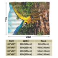 UltraSoft Micro Fleece Blanket,Parrot Flying Away Branch Closeup