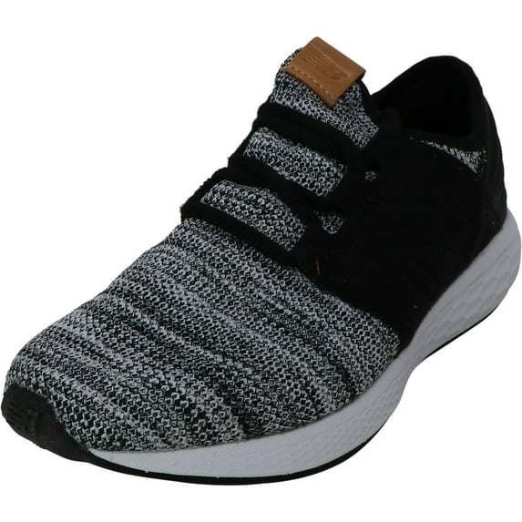 new balance men's cruz v2 fresh foam running shoe, white/black, 7.5 2e us