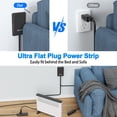 thumbnail image 3 of 6FT Ultra Flat Plug Dual Extension Cord with 6 Outlets, Ultra-Thin Outlet Cover Power Bar, Outlet Concealer Universal Size Flat Plug Power, 3 of 9