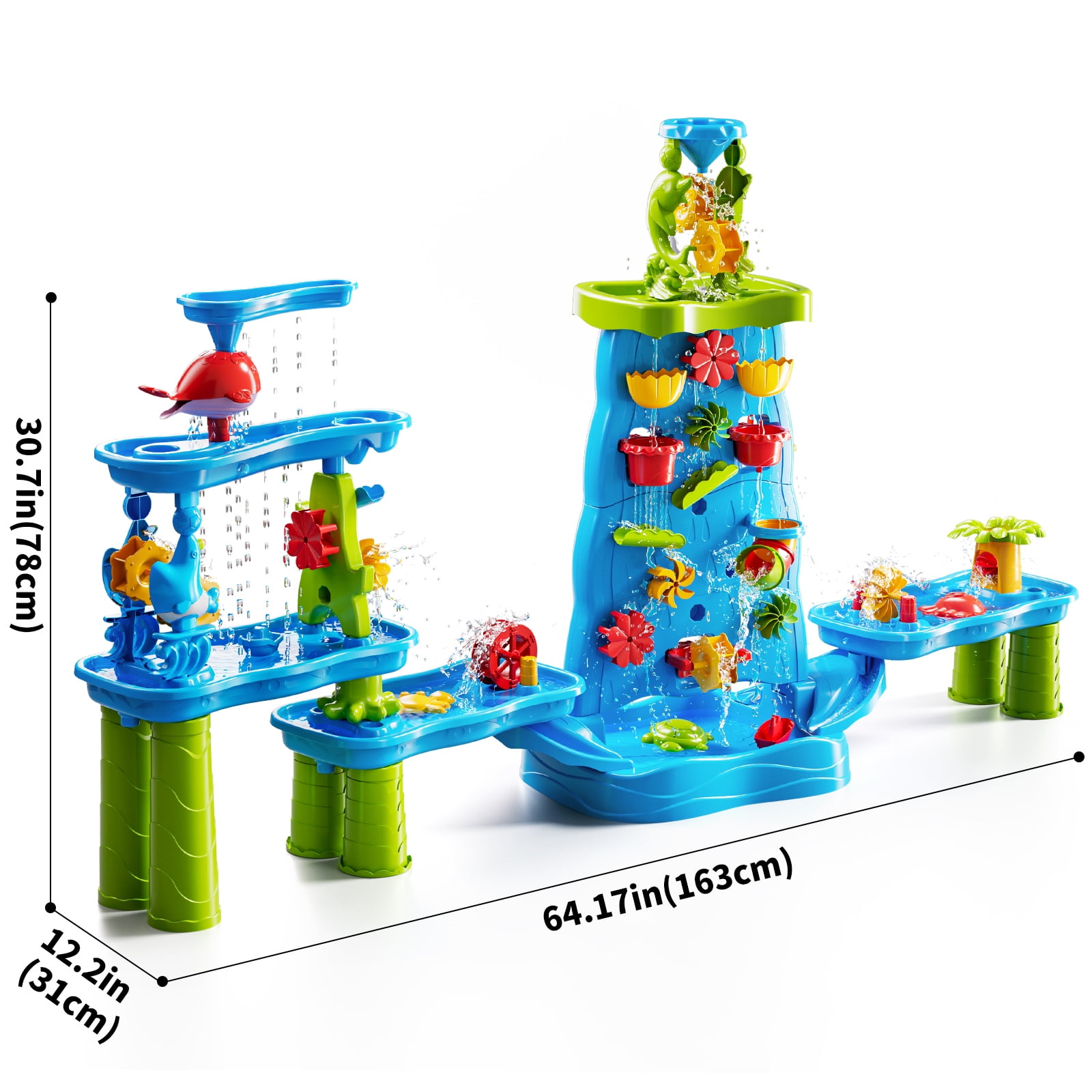 Dinosaur Planet Water Table for Toddlers, Upgrade Sand and Water Play Toys for Toddlers Kids, Activity Sensory Tables Outside Beach Toys for Toddler Boys Girls Age 1-3-5 Gift (Random  Color)