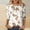 White, variant on Laipiong Happy Easter T Shirts for Women 2026 Novelty Rabbit Graphic Round Neck 3/4 Sleeve Tee Tops Holiday Family Match Gifts Classic Fit Tees