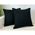 thumbnail image 4 of Aiking Pack of 2 Soft Decorative Knitted Double-Cable Sweater Cozy Throw Pillow Covers, 18x18 inch, Black, 4 of 7