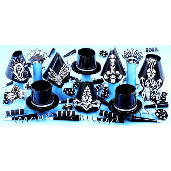Black & Silver Party Kit for 50