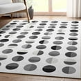 thumbnail image 6 of Well Woven Apollo Split Dot Mid-Century Modern White Flat Pile Easy to Clean 7'10" x 9'10" Area Rug for Living Room Dining Room Bedroom and Kitchen, 6 of 7