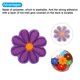 thumbnail image 4 of Parche de flores de Uxcell para planchar, bordado, parche de flores para reparación de ropa, mochila 3.54x3.54" 15 Pcs (Púrpura), 4 of 7