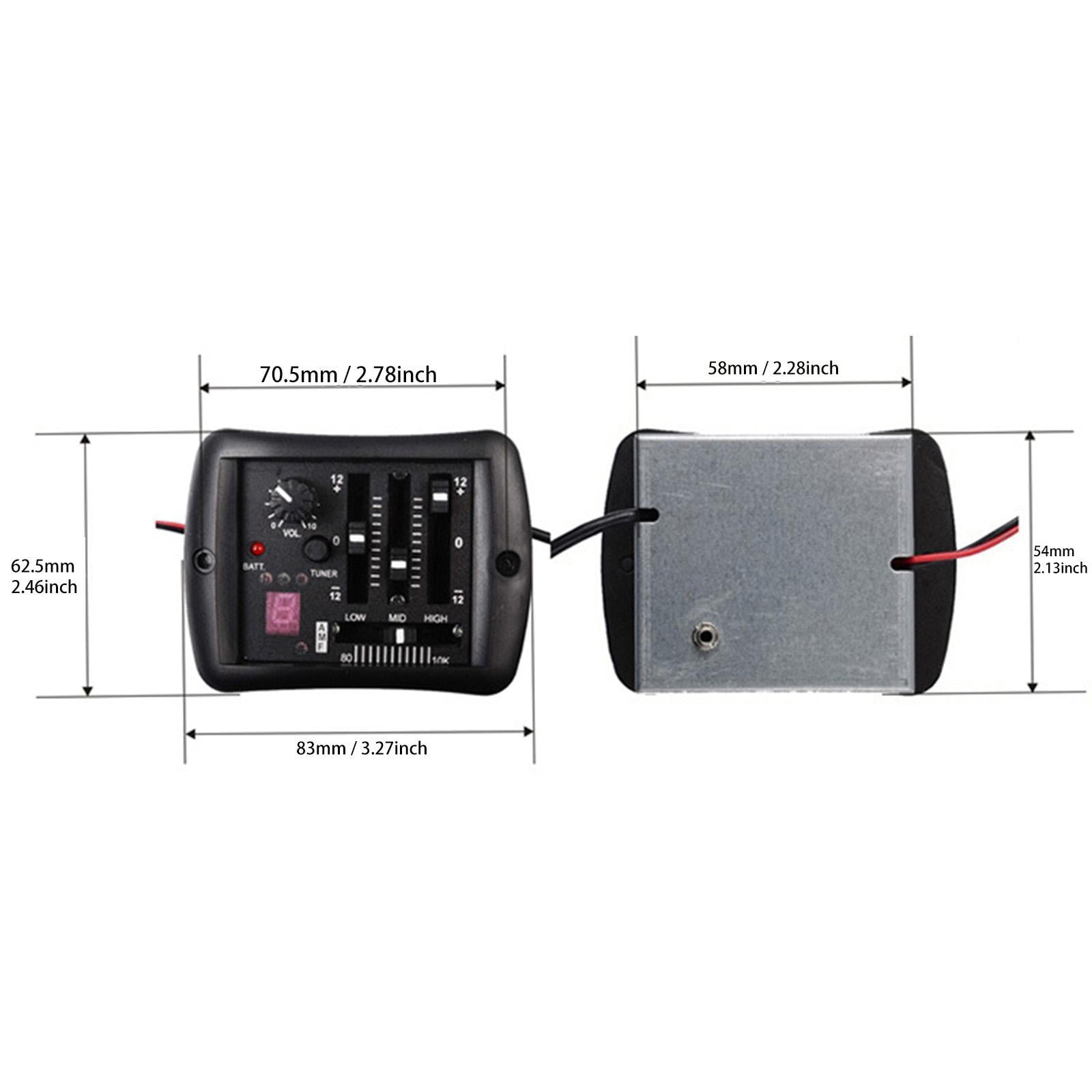 LeeQinersw Preamps Guitar Pickup Onboard Adjustable Sound EQ Pickup