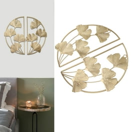Decoración De Pared De Hojas De Árbol En Metal - Hierro Forjado Blanco, Estilo Moderno, Base Incluida