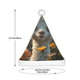 thumbnail image 3 of Fuzoiu Adorable Llama In Flowers Print Santa Hat Christmas Hat for Adults,Santa Hats with Pompom, Unisex Xmas Holiday Hat for Christmas New Year Festive Party Supplies, 3 of 6