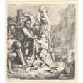 thumbnail image 3 of Rembrandt van Rijn 12x13 Black Modern Framed Museum Art Print Titled - The Stoning of St. Stephen (1635), 3 of 5