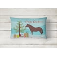 thumbnail image 2 of Carolines Treasures BB9280PW1216 English Thoroughbred Horse Christmas Canvas Fabric Decorative Pillow, Teal, 12H x16W,, 2 of 3