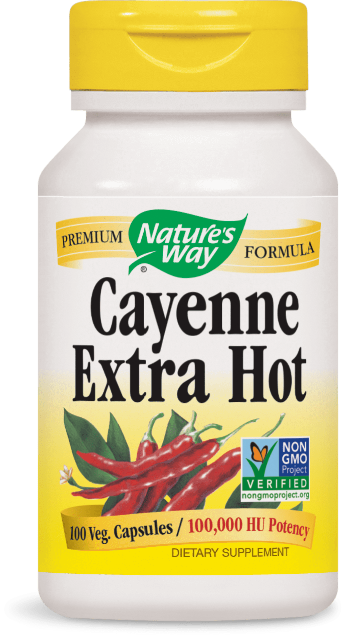 Nature's Way Cayenne Extra Hot 450 mg. 100 Capsules