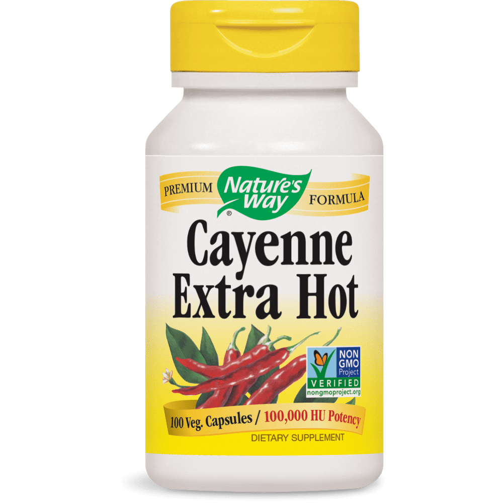 Nature's Way Cayenne Extra Hot 100,000 HU 100 Capsules 700 Exp.9.18