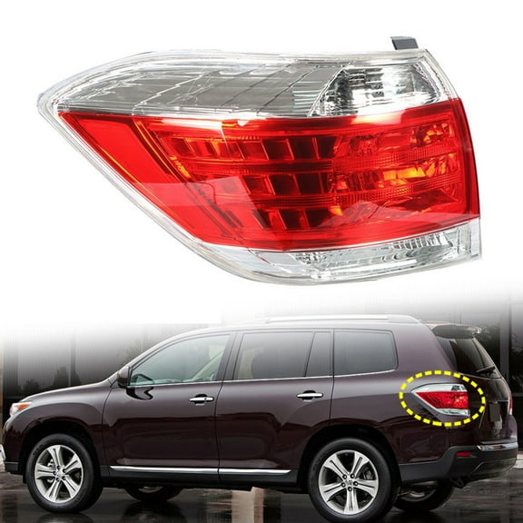 Tail Light Lamp Housing Assembly Rear Left Driver Side Fit for Toyota Highlander 2011-2013