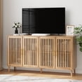 thumbnail image 4 of Semiocthome Sideboards and Buffets with 4 Doors and Adjustable Shelve,Coffee Bar for Kitchen, Natural, 4 of 7