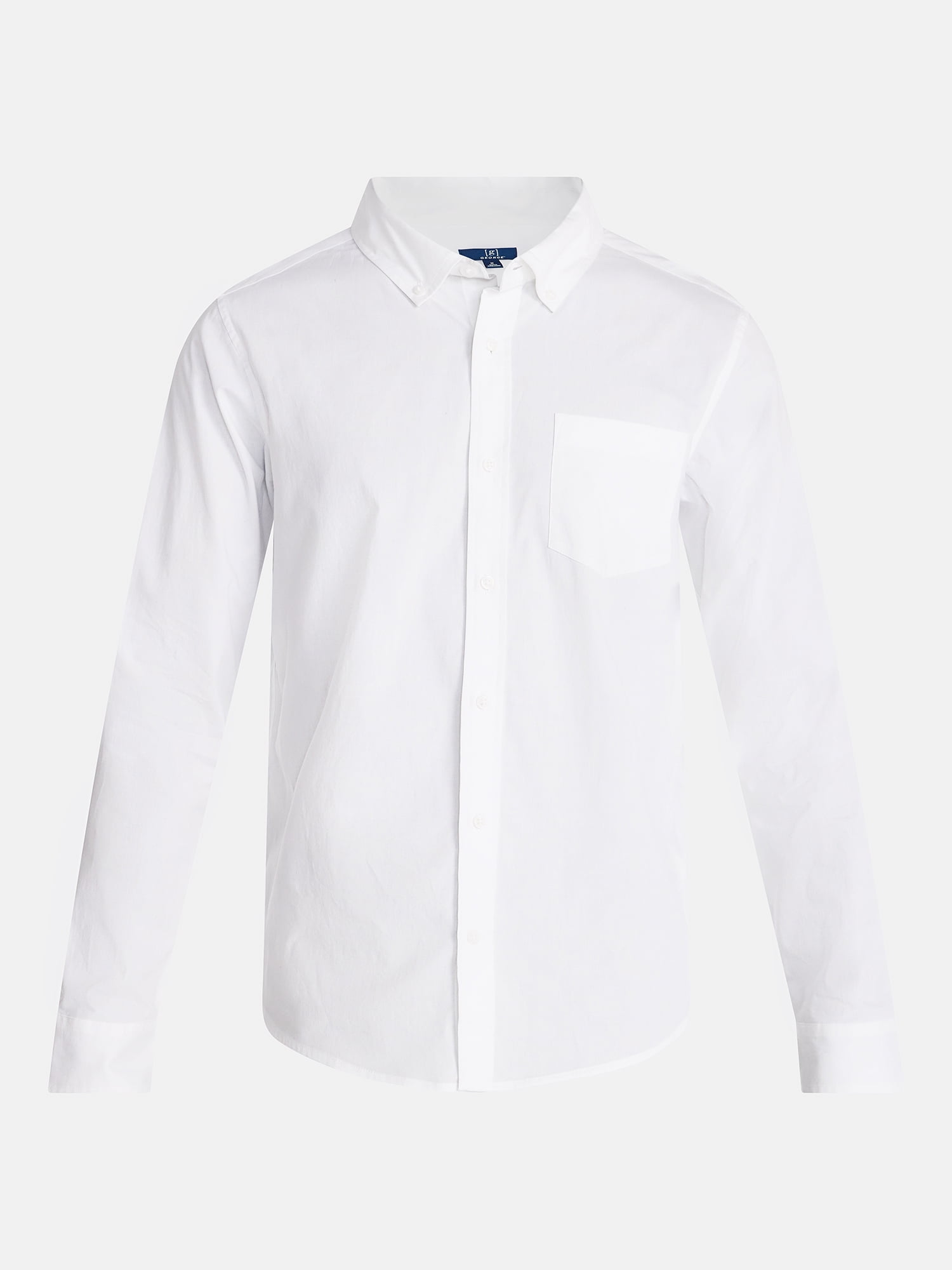 George Men's Poplin Shirt with Long Sleeves, Sizes S-3XL, LT-4XLT, 2XB-6XB