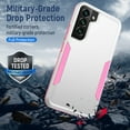 thumbnail image 7 of Mantto Case Fit for Samsung Galaxy S22 5G,Military Grade Shockproof Protection Hybrid Armor Double Layer Hard PC + Soft TPU Drop Resistant Anti-Fingerprint Phone Cover for Samsung Galaxy S22, White, 7 of 7