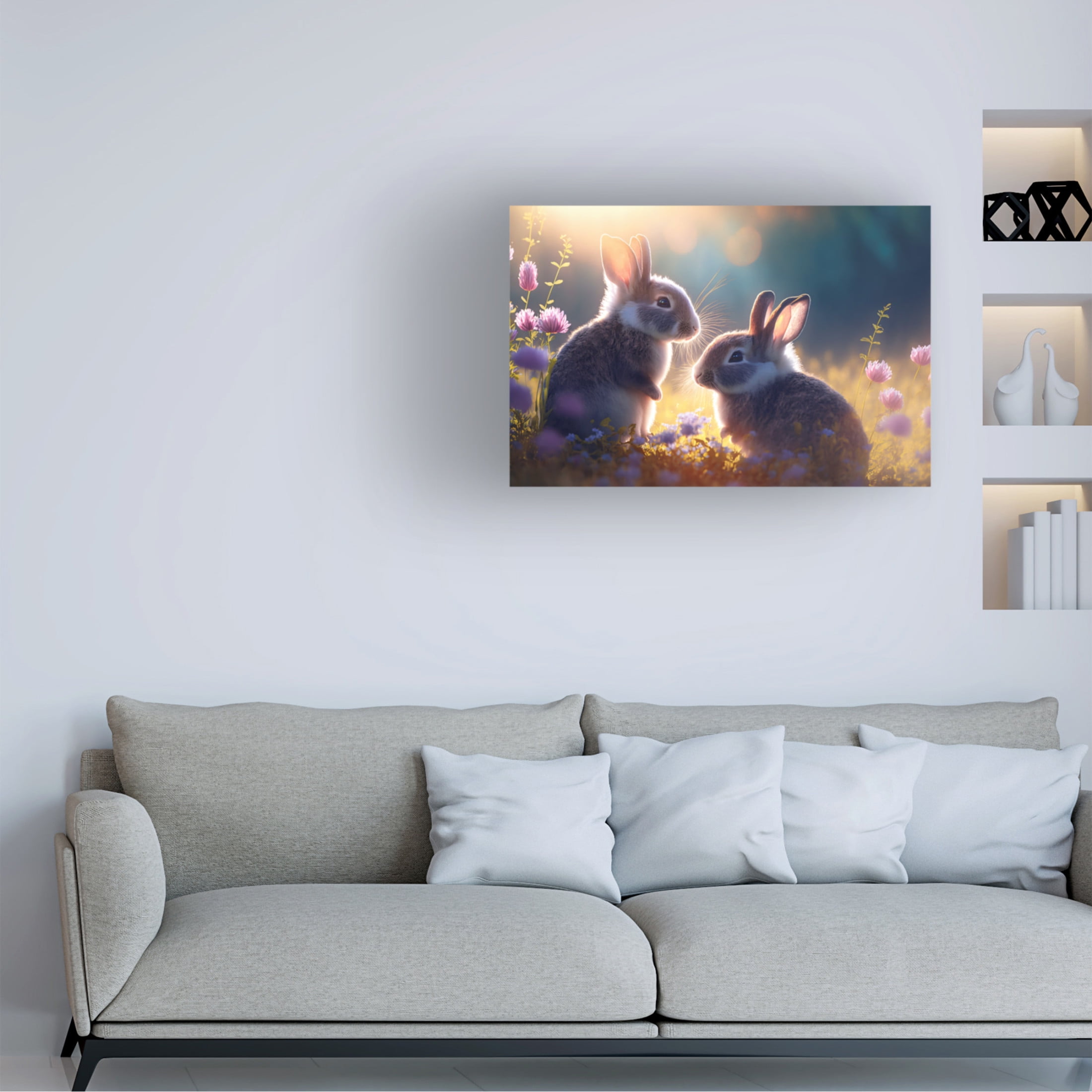 Canvas Wall Art - Ray Heere 'Woodland Animals 22' Wall Art for Living Room, Bedroom, or Office Décor by Trademark Fine Art - 32 x 22 Inches