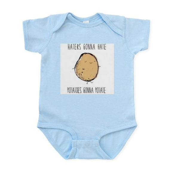 CafePress - Haters Gonna Hate, Potatoes Gonna Potate Infant Bo - Baby Light Bodysuit, Size Newborn - 24 Months
