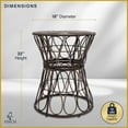 thumbnail image 6 of Finch Errol Woven Rattan 3pc Lounge Chair & Coffee Table Patio Set Black, 6 of 11