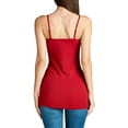 thumbnail image 2 of Women & Juniors Adjustable Spaghetti Strap Basic Camisole Long Tunic Tank Top, 2 of 2
