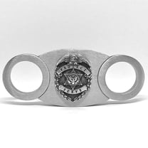 Self-Sharpening Double Guillotine Cigar Cutter – (Law Enforcement – Silver)