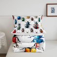 thumbnail image 5 of Erosebridal Boho Beetles Twin Comforter Sets,Nature Wildlife Theme Bedding Set,White Blue,Reversible,2-Piece,1 Comforter and 1 Pillowcase, 5 of 7