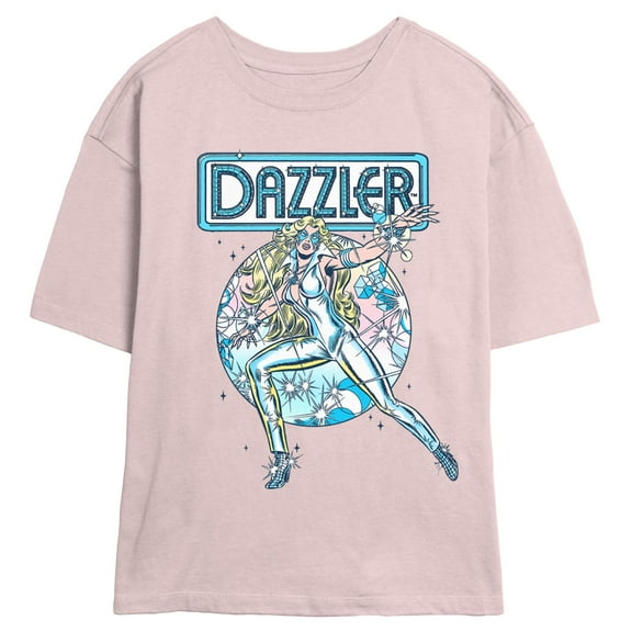 Junior's Marvel Dazzler Cute Retro Light Beams Graphic T-Shirt
