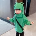 thumbnail image 2 of Mercatoo Toddler Girls 3D 𝐅𝐫𝐨𝐠 Style Pullover Hoodies 𝐅𝐫𝐨𝐠s Boys Sweatshirt Zip up Mouth Long Sleeve Shirt for 1 to 7 Years, 2 of 9