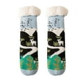thumbnail image 2 of Chaussettes en Velours d'Agneau Style Mignon pour Femmes Automne et Hiver Maison Plus Velours Épaisses Chaussettes de Sol Bas Bas de compression Multicolores, 2 of 3