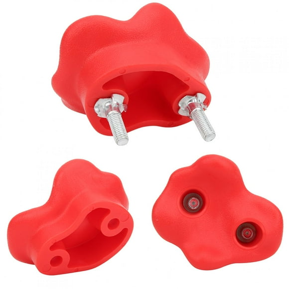 Rock Climbing Holds, 10 Pcs Climbing Holds, Safe And Reliable PE Red For Amusement Equipment Wall Climbing Accessories Red