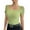 Green, variant on Yubnlvae Lace Trim Square Neck T-Shirts for Women - 2025 Spring/Summer Slim Fit Casual Tops (Breathable Cotton) Green L