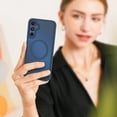 thumbnail image 6 of Galaxy A15 5G Case,Magnetic Phone Case with MagSafe for Samsung Galaxy A15 5G 6.5",Takfox [Frosted] Shockproof Case Matte Hard Plastic & Silicone Rubber Full Body Bumper Protection Cover,Blue, 6 of 9